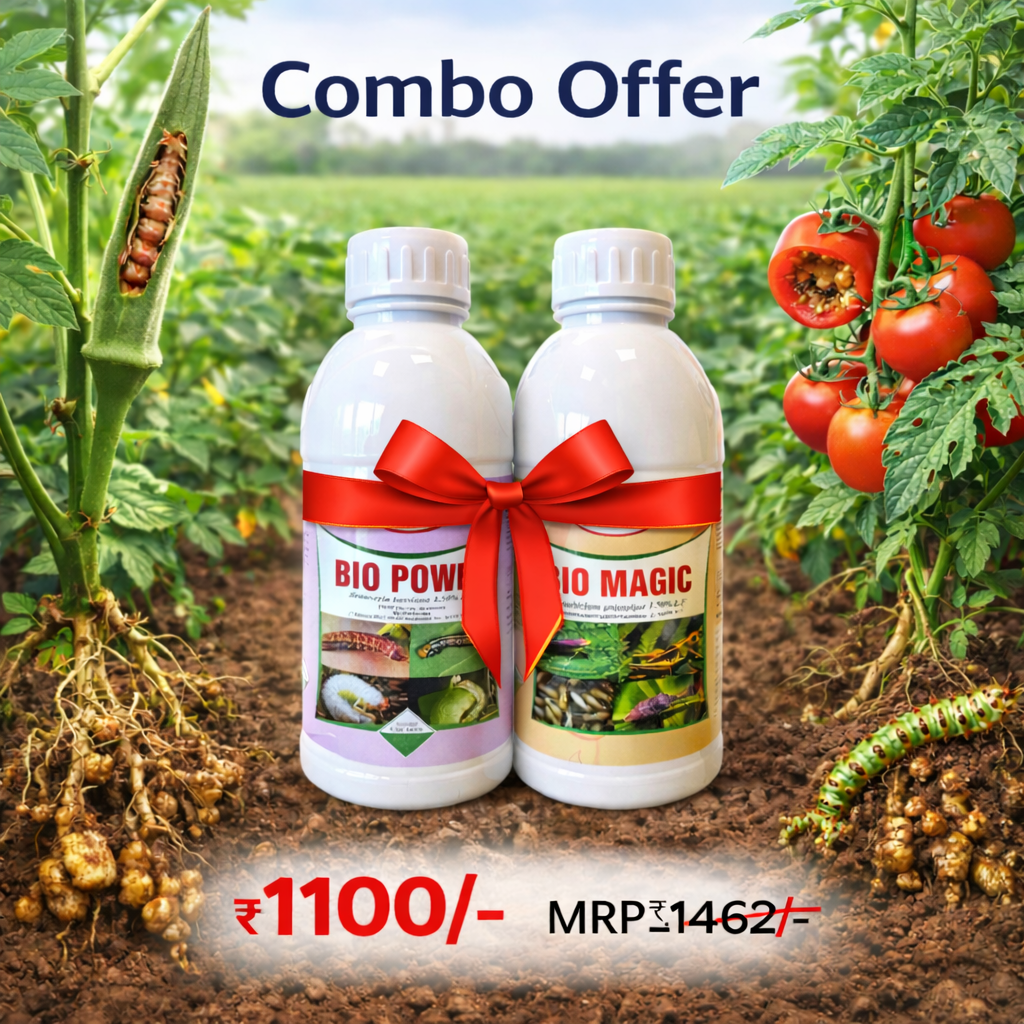 Bio Pest Control Kit [BioMagic (1000 ml × 1) and BioPower (1000 ml × 1)] Matihaat - Organic Agriculture Inputs