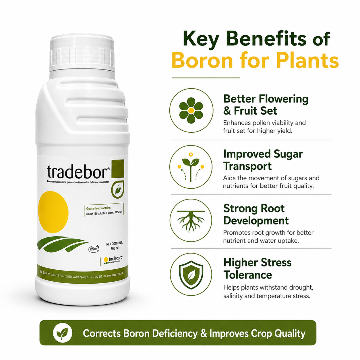 Tradecorp Tradebor (Foliar Fertilizers) 500ml Tradecorp