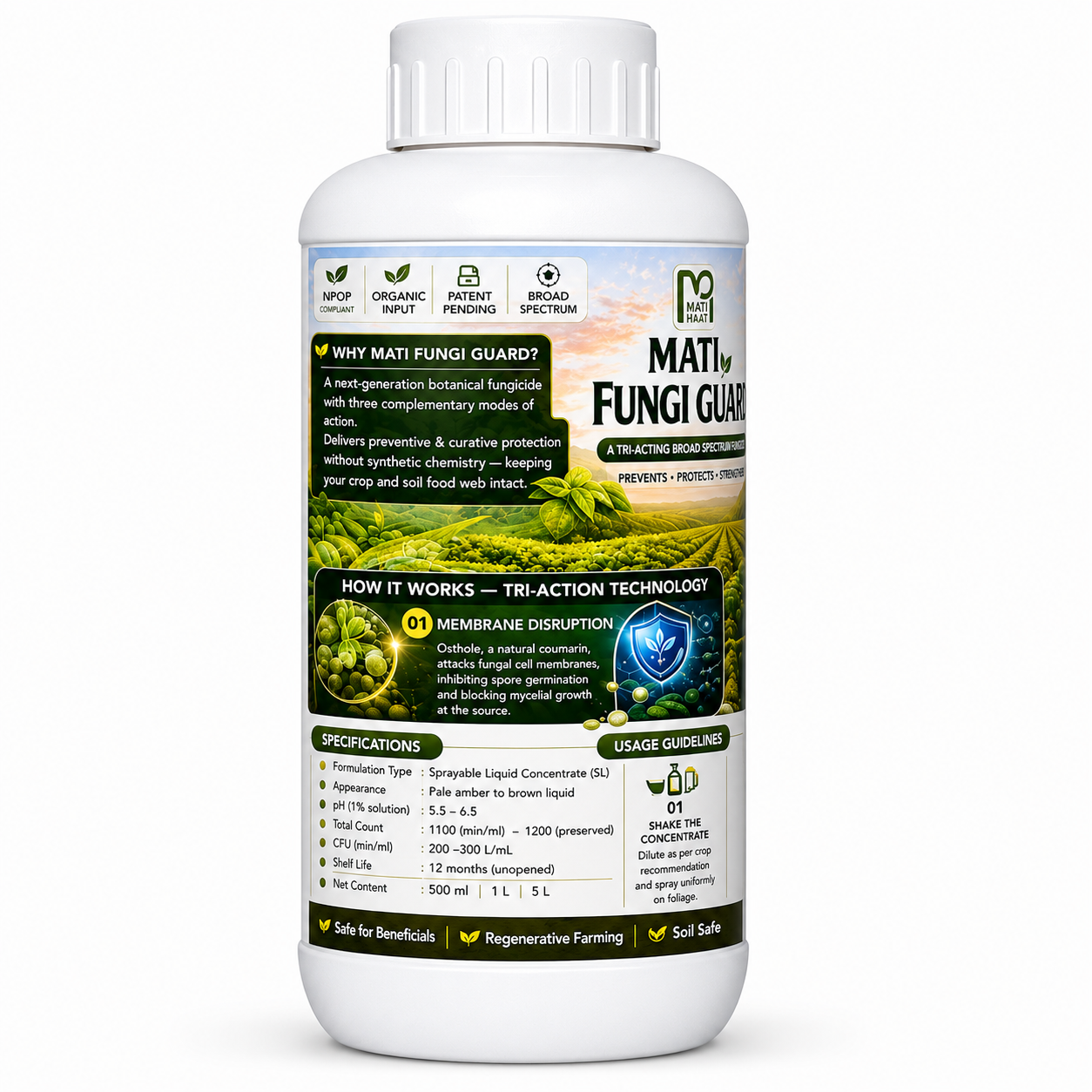 Mati Fungi Gaurd 1 ltr Matihaat - Organic Agriculture Inputs