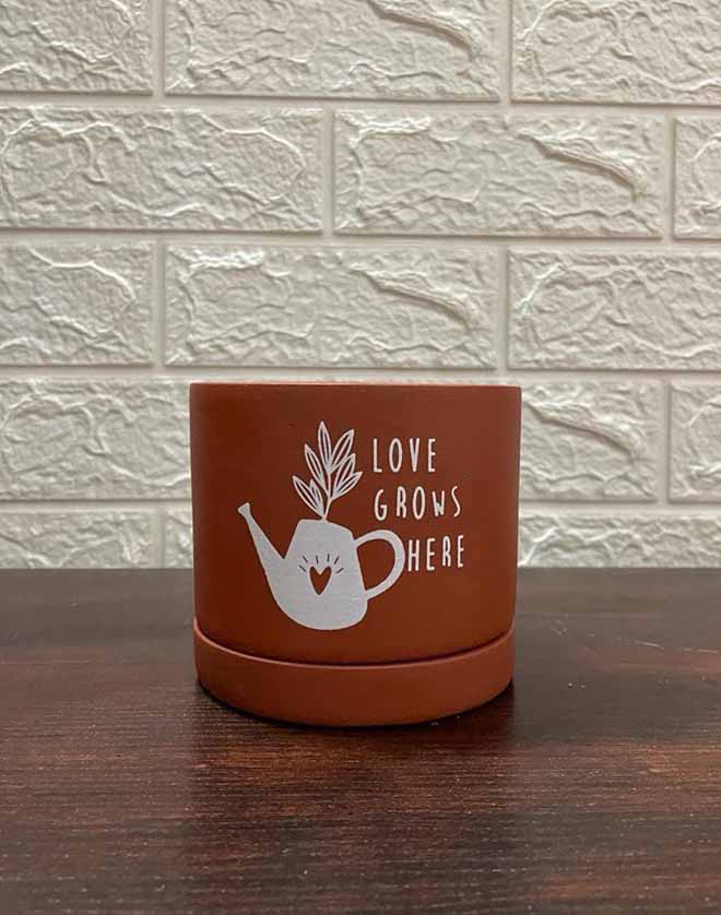 Terra-cotta 4 inch Designer pot Matihaat